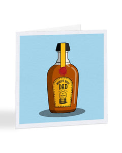 "World's Best Dad" Whisky Bottle - Father's Day Card